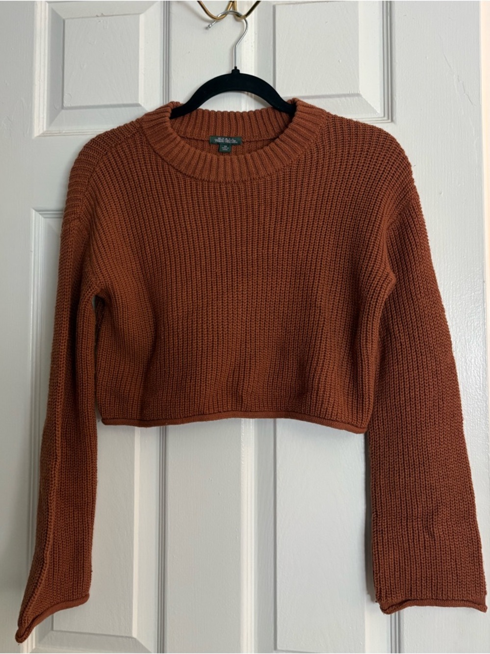 wild fable Rust Cropped Knit Sweater